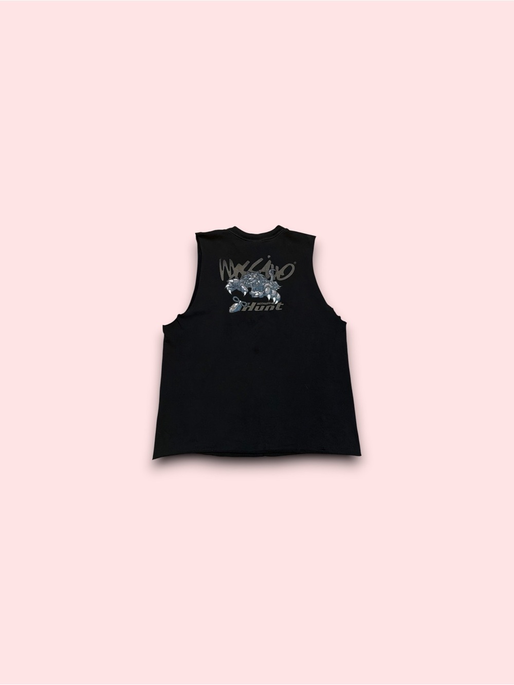 Vintage Mossimo mechanic hunt tank top shirt black mens large
